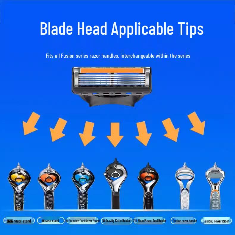Cross-Border 5-Blade Men's Razor Head with German Technology