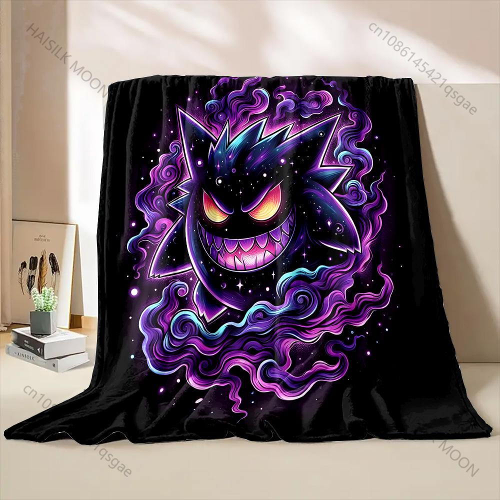 New Product Japan Pokemon Gengar Print Blanket for Home Sofa Travel Office Break Blanket Children Student Kids Luxury Gifts
