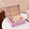Exquisite dreischichtige Schmuckaufbewahrungsbox mit großem Fassungsvermögen und mehrschichtiger Schublade für Halsketten, Ohrringe und Handschmuck