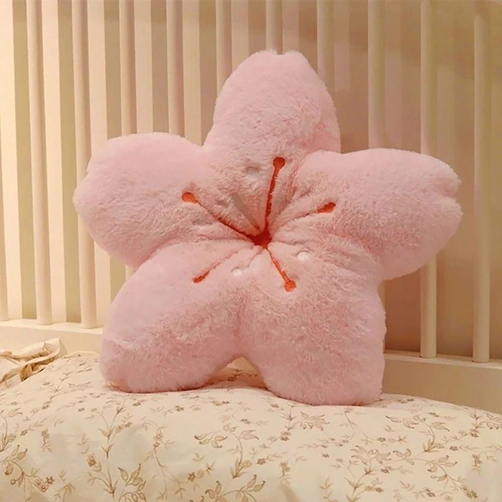 Pink Plush Pillow Cherry Blossom Floor Seat Cushion Kawaii Tatami Cushion  Photo Decorations