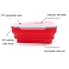 Baby Food Grade Silicone Folding Pizza Box Reusable Triangle Pizza Packing Box Take Away Box Silicone Children Food Storage Box