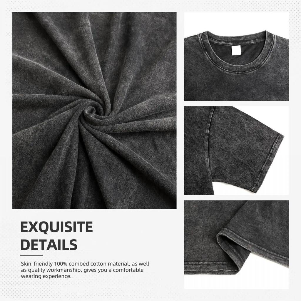 Marcus And Martinus Norway Hip Hop Short Sleeve T-Shirts Washed Tops Tees Streetwear T Shirt Casual for Men Women