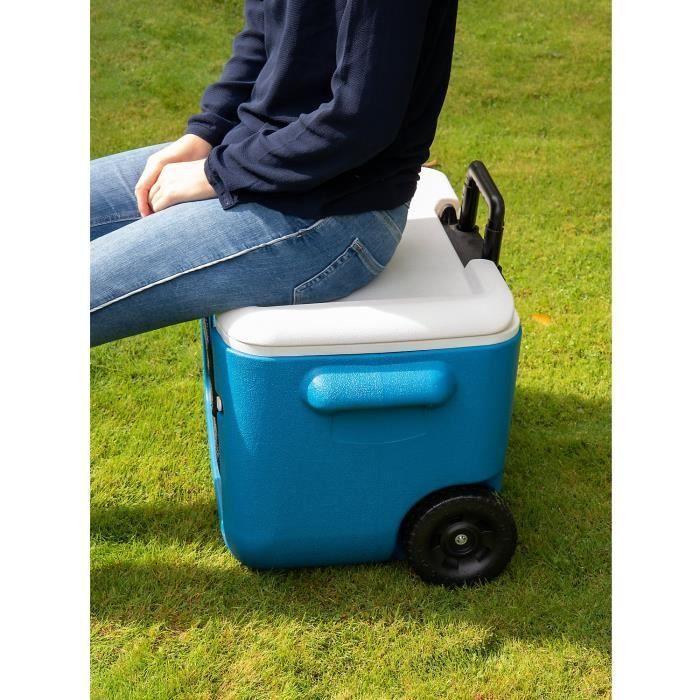 Glacière poly-lite 50 qt avec roues et poche extérieures