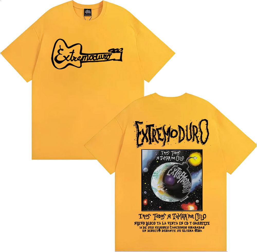 Rock Band EXTREMODURO Tour 2025 Merch T-shirts Men's Clothing Hip Hop Street Style T Shirt Male Casual Cozy High Quality T-shirt