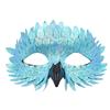 Maschera di Maschera Maschera d'Aquila Maschera Mezza Faccia Maschera per Role Playing Maschera da Festa Maschera con Becco d'Uccello e Piume Maschera per Costume di Halloween