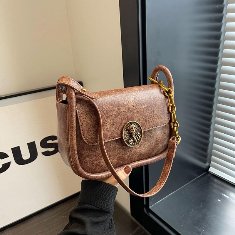 IELGY High-End Texture Retro Messenger Bag Fashionable All-Match Small Square Bag