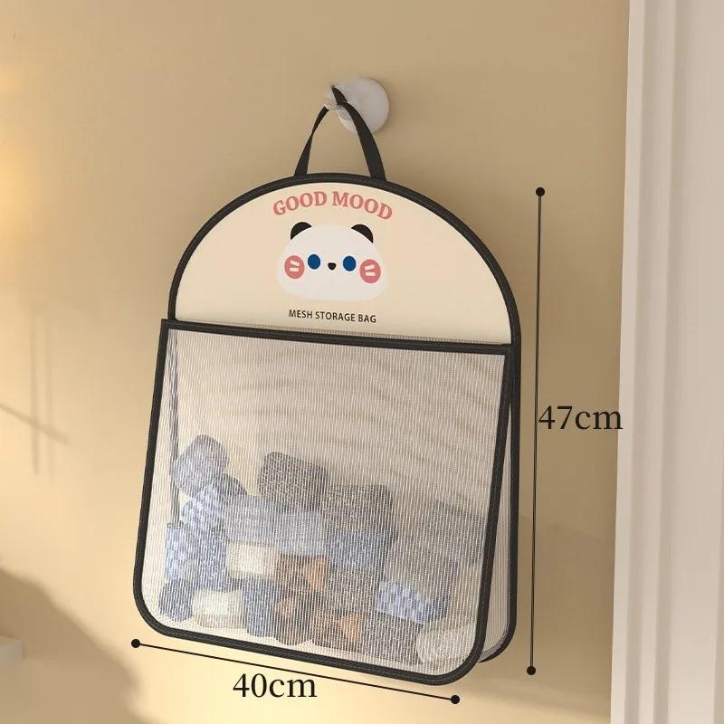 

Large Capacity Cartoon Wall mounted sundry Mesh Bag Portable Toy Clothes sock collating Organizer Net Bathroom Storage Mesh Bag