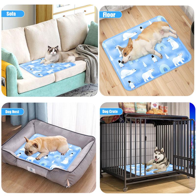Summer Physical Cooling Pet Ice Mat Wear-resistant Waterproof Dogs Cooling Pad Reusable Puppy Kitten Sleeping Mat Pets Suppllies