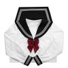Japanese JK Uniform Set: White Three-Striped Skirt & Short-Sleeve Top, Summer Mid-Length, Classic School Style, Plus Size Available.