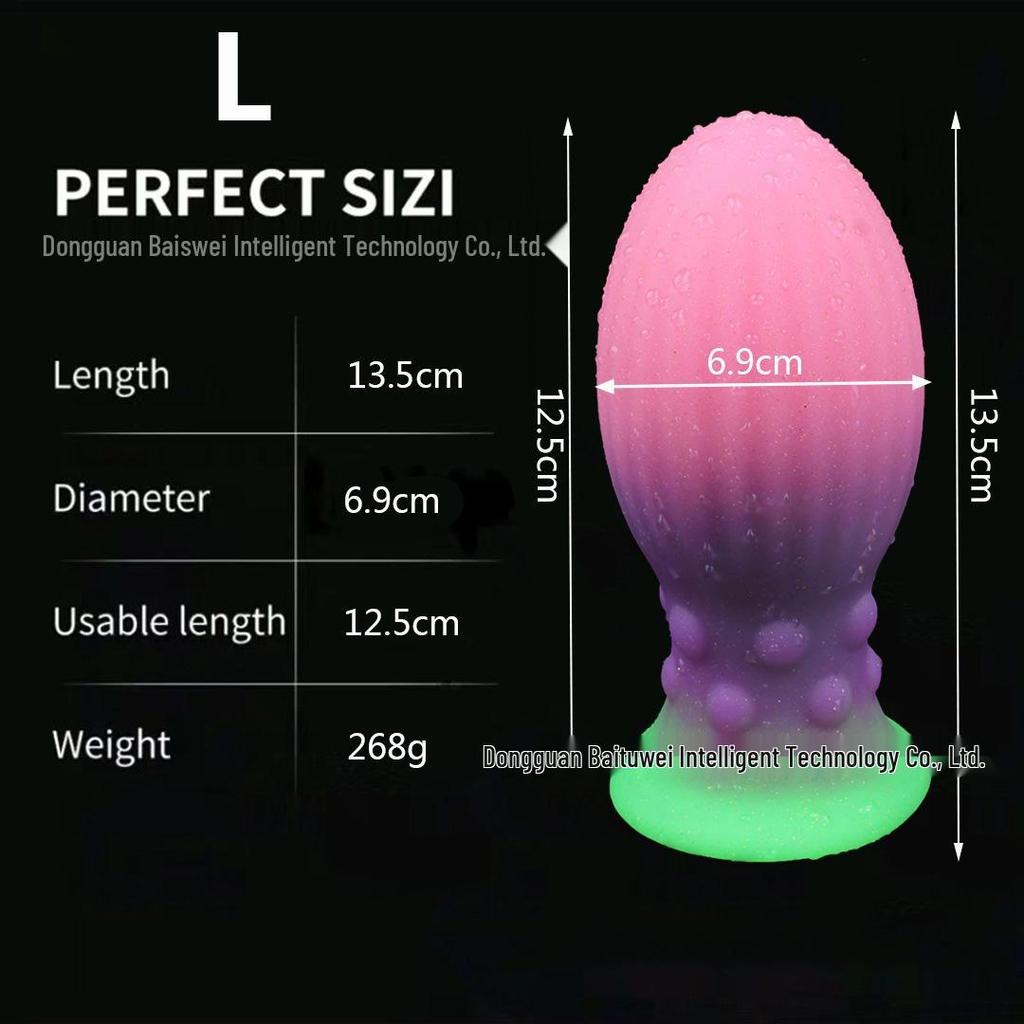 Super Thick Luminous Silicone Anal & Vaginal Dilator Toy for Men and Women