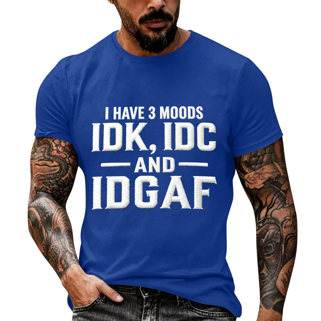 Unisex Funny Casual Neck Short Sleeve T-Shirt