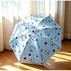 Automatic Manual Folding Umbrella Sun Rain Protection UPF50 Black Coating Cartoon Design 8-Rib Lightweight Adult