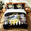 Santos Futebol Clube (5) 3pc Set Suitable for Master Bedrooms Soft and Comfortable an Ideal Gift for Family and Friends Includes One Duvet Cover and T