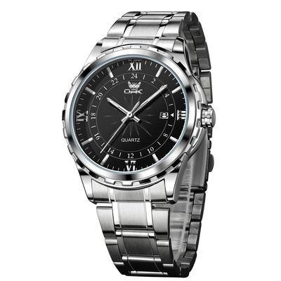 Men's Quartz Fashion Classic Watch Stainless Steel Date Waterproof Luminous Black