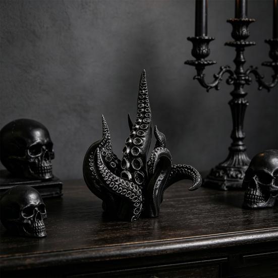 Octopus Tentacles Ornament, Creative Desktop Decoration, Resin Dark Style Tentacles Shaped Sculpture for Home Office E-Sports Room