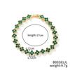 Light Luxury Colorful Zircon Flower Charm Trendy 18K Gold Plated & Rhodium Plated Women's 17cm Rainbow Tennis Bracelet