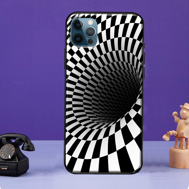 Szalony Wzór Szachownicy Etui na Telefon Dla iPhone 11 14 13 Pro Max XS XR X SE 2020 5S 6S 7 8 Plus 12 mini Tylna Pokrywa