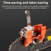 Saw Chain Sharpener Universal Chainsaw Sharpener Quick Chainsaw Sharpener with Angle Guide Interchangeable Grinding Pins for All Chainsaws