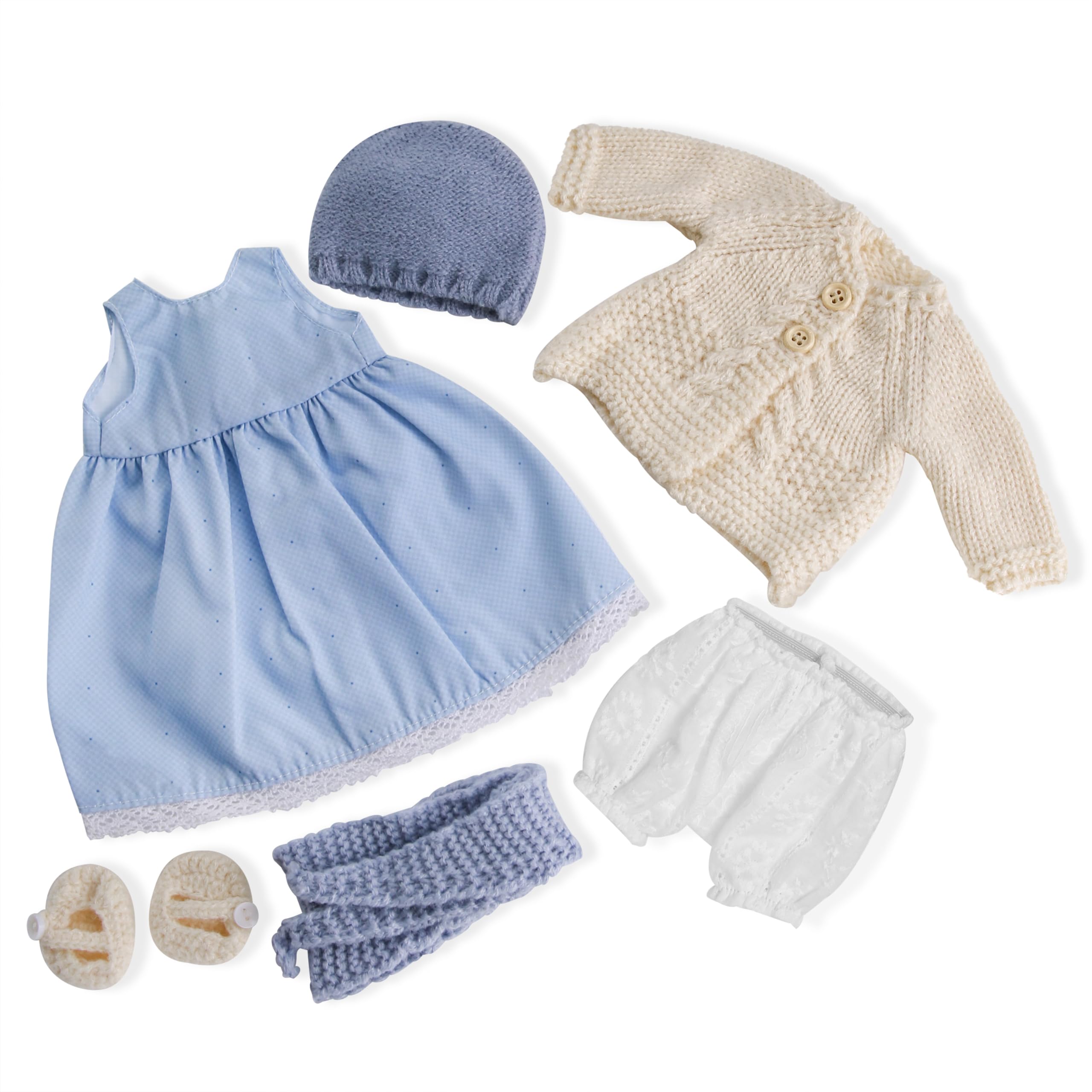 

BlissfulPixie Handmade Waldorf Doll Clothes, 30cm, with Beautiful Box, Perfect for Girls, Christmas or Birthday Gift - Laura s Clothing Accessories