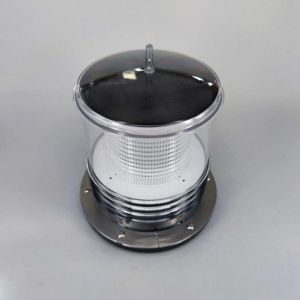 Solar Marine LED Warning Buoy Light - Three-Color Flashing Anchor & Net Marker Light