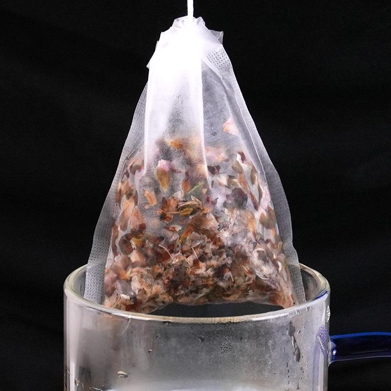 Biodegradable Corn Fiber Drawstring Tea Bag - Disposable Steeping Filter for Loose Leaf Tea