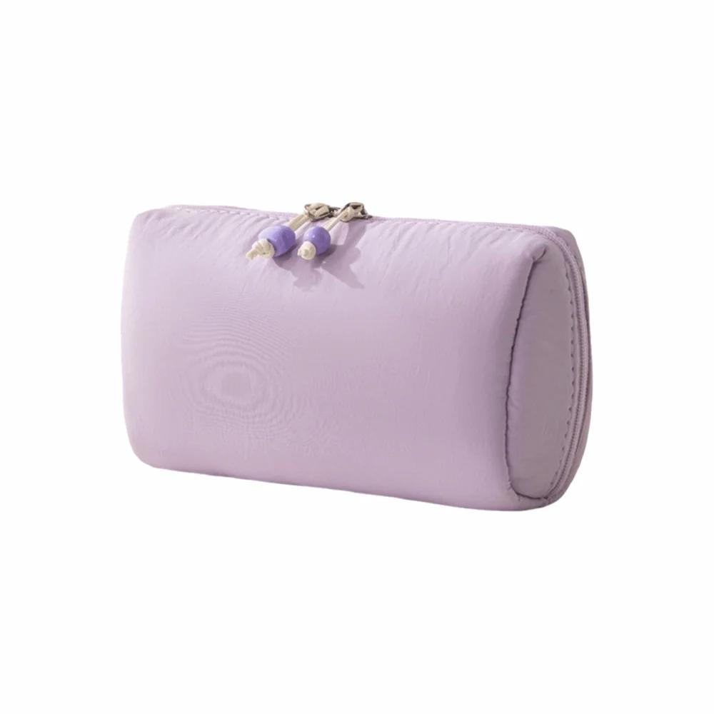 Large Capacity Makeup Storage Bag Portable Waterproof Nylon Lipstick Bag Multiple Colors Partitioned Macaron Color Toiletry Bag