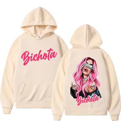 Bluzy z kapturem unisex jesień zima piosenkarka Karol G grafika bluza z kapturem bluza damska unisex streetwear casual y2k odzież