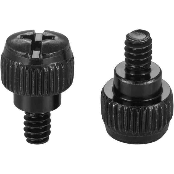 Vis Moletées - POPPSTAR - 6-32 X 6mm - Lot De 25 - Acier - Noir