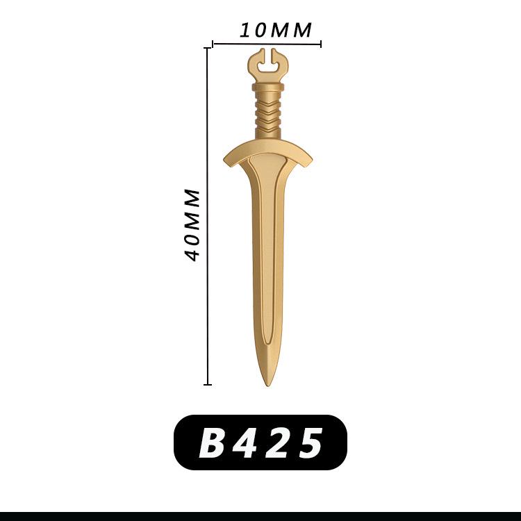 Medieval Knight Scene Minifigure: Fountain, Rapier, Compatible with LEGO Bricks