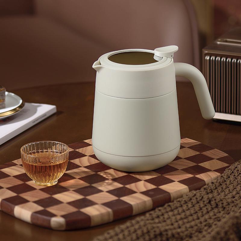 High-End 316 Stainless Steel Insulated Teapot with Tea and Water Separation, 800ml Capacity, Muffled Design, Gift Kettle with Engraving Options.