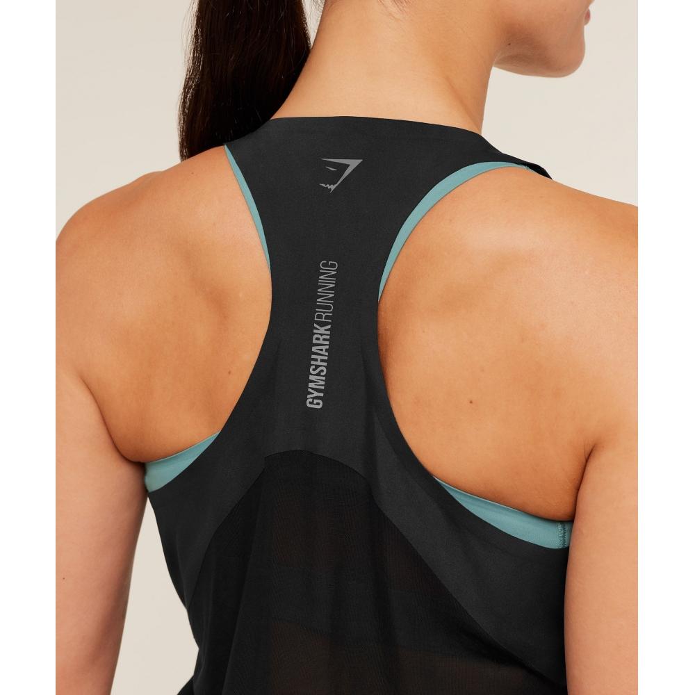 Gymshark Running Elite Loose Fit Tank Black B4b2l Bb2j