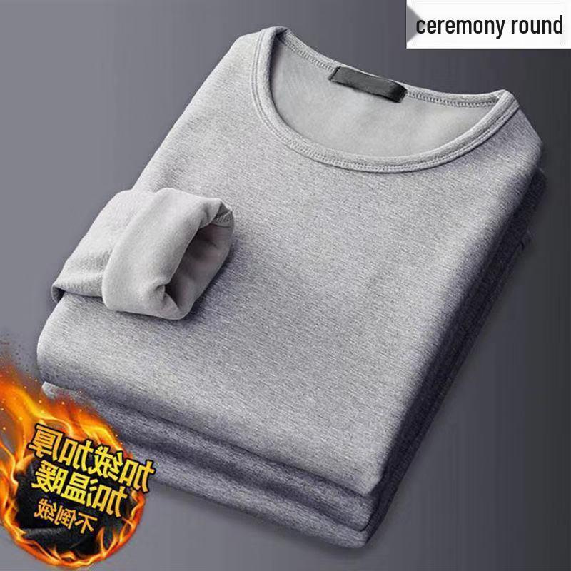 

Men s Slim-Fit Self-Heating Velvet Lined Long Sleeve Base Layer Top M светло-серый