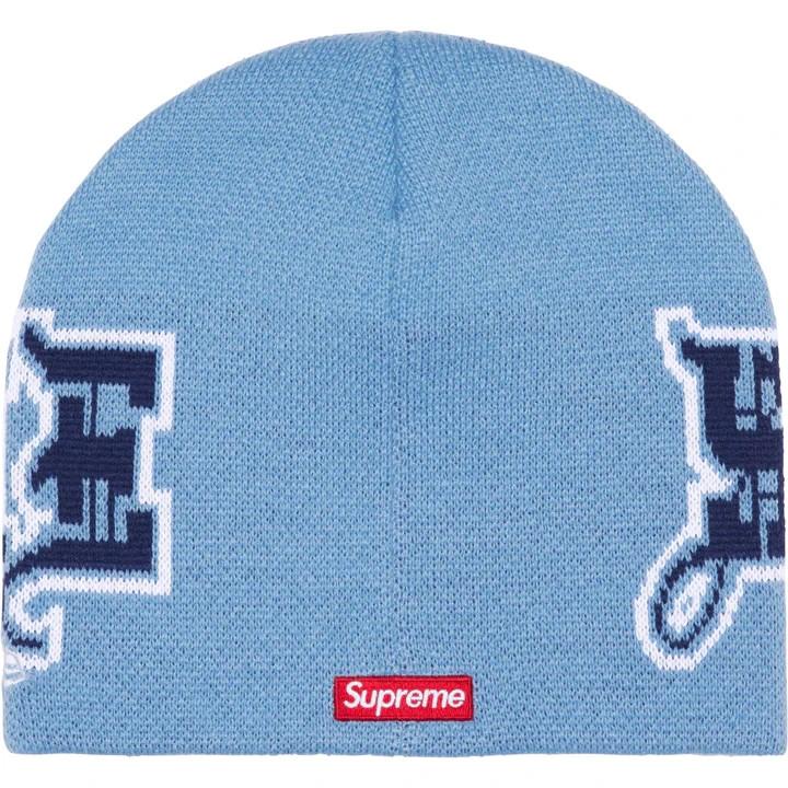Supreme New Era Outline Beanie Light Blue