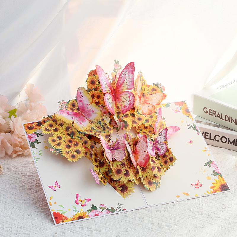 Popular 3D Handmade Christmas Bouquet Greeting Card