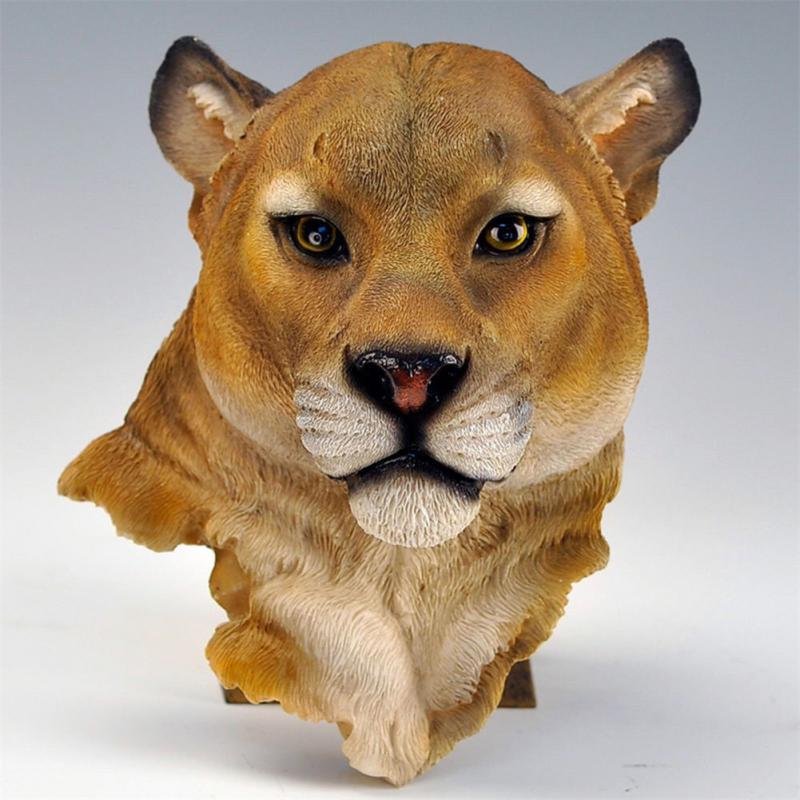 

Имитация головы животного, украшение из смолы, реалистичное, для украшения интерьера, статуэтка, голова медведя, голова животного, настенное украшение леопардовый