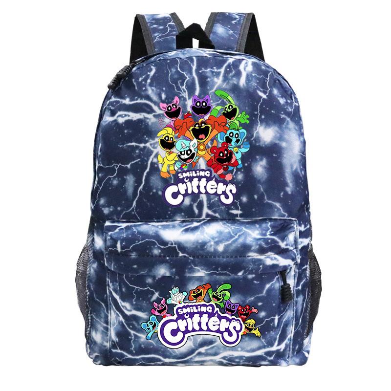 Smiling Critters Smiling Animals College Style Boys And Girls Junior High School Students School Bag Casual Backpack