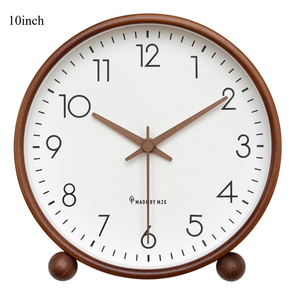 High-end Wooden Desk Clock 8/10 Inch Solid Wood Table/Wall Clock for Home Decor Study Room Living Room Office Desk /Wall Clock