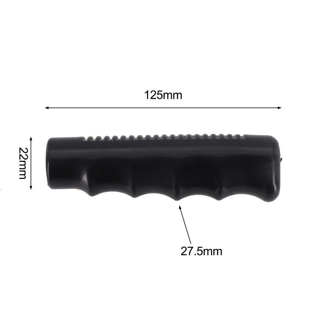 2 Pieces Black Rubber Handles for Wheelbarrow Tubes Designed for 25mm Diameter Offering Non Slip Grip and Long Lasting Use