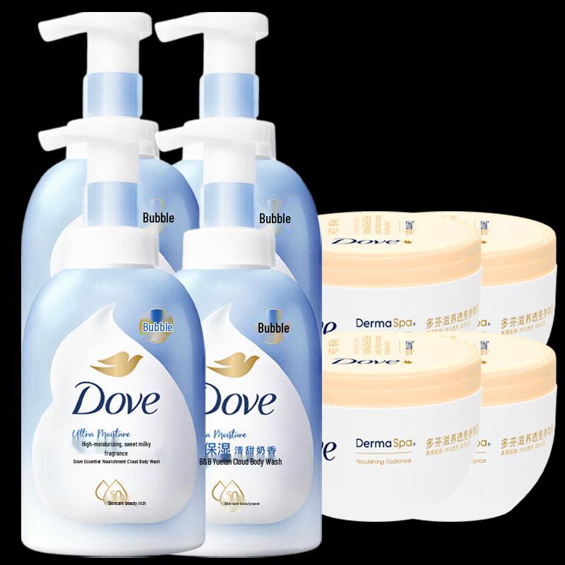 Dove Deeply Nourishing Body Wash & Lotion 4-Pack