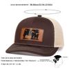 Unisex Brown Cow Leather Label Baseball Net Caps Spring and Summer Outdoor Adjustable Casual Hats Sunscreen Hat