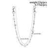 IngeSight.Z Punk Hip Hop Five-Pointed Star Jeans Chain Keychain Men New Trendy  Spider CCB Bead Pants Chain Decoration Jewelry