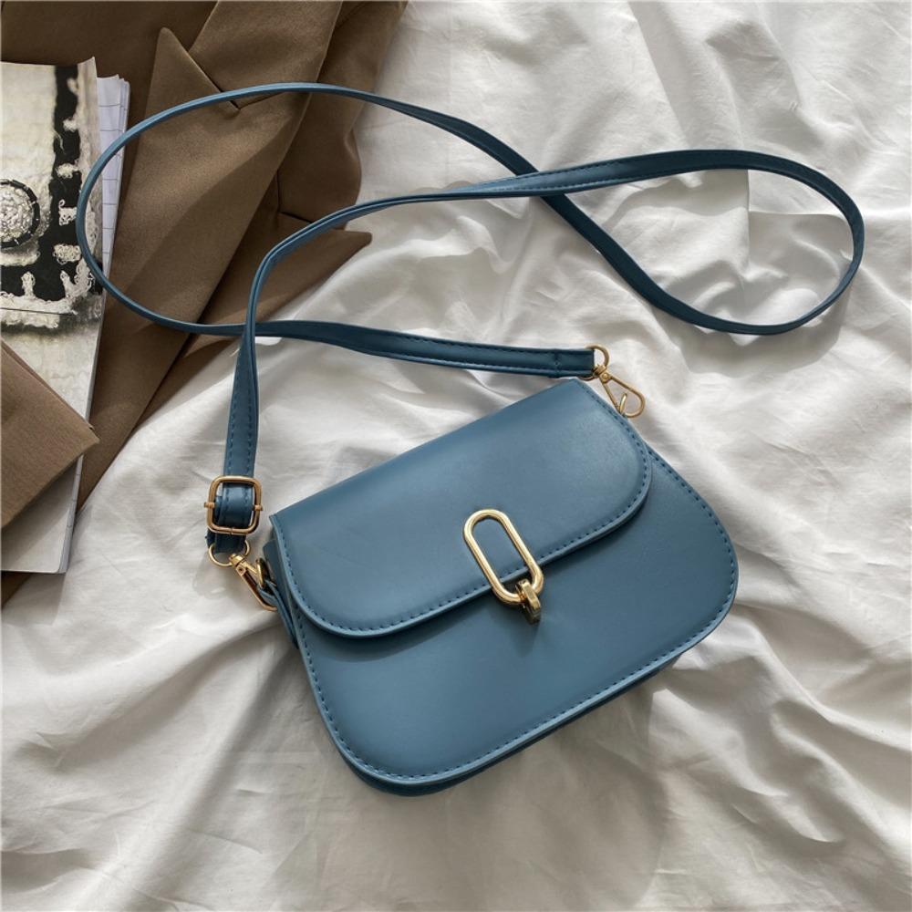 

PU Leather Phone Bag Trendy Female Wallet Purse Korean Style Small Square Bag Travel синий