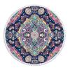 Telo Mare Rotondo Mandala con Frange Microfibra Assorbente Tappetino Copriletto Arazzo Coperta Asciugamano da Piscina da Bagno
