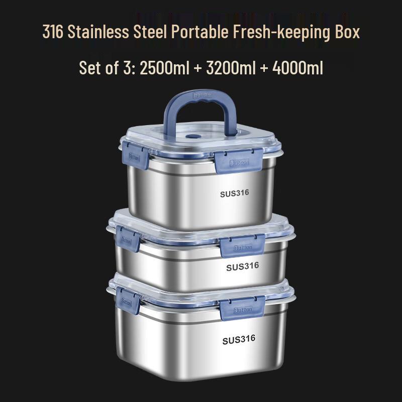 Laino 316 Stainless Steel Portable Sealed Lunch Box Set