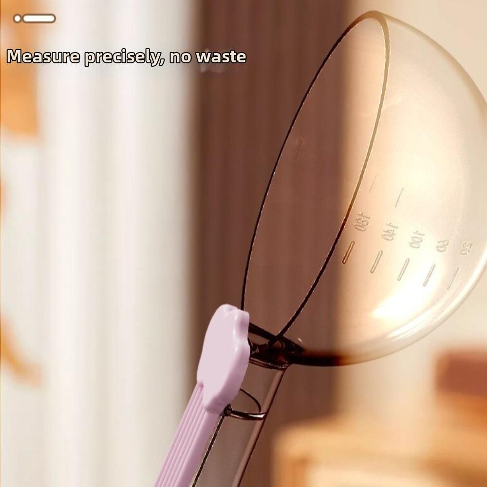 Multi-functional Cat Food Scoop Clear Scale Cat Food Measuring Spoon Sealing Clip  for Dogs Cats