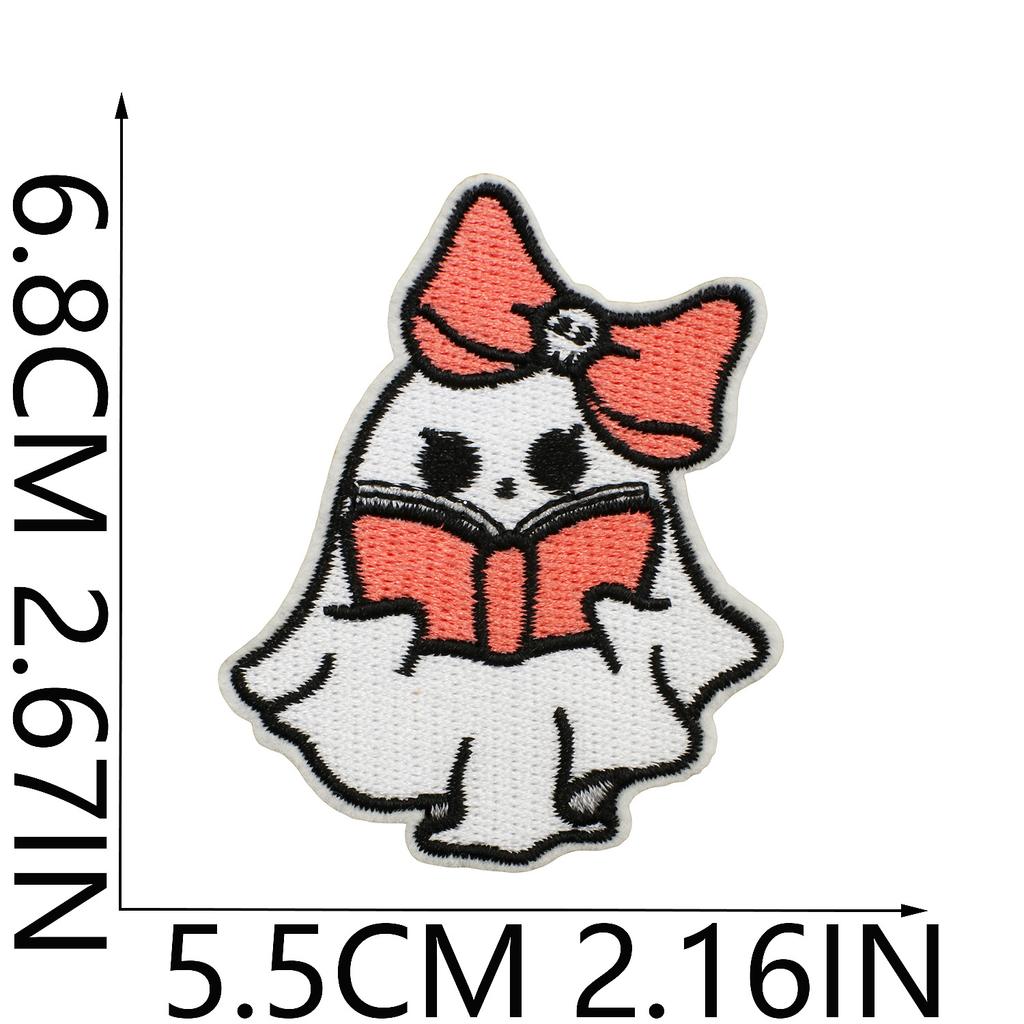 Halloween Cat Ghost Embroidery Cloth Sticker Holiday Decoration Flowers Witch Embroidery Chapter A Piao Bicycle Patch Sticker