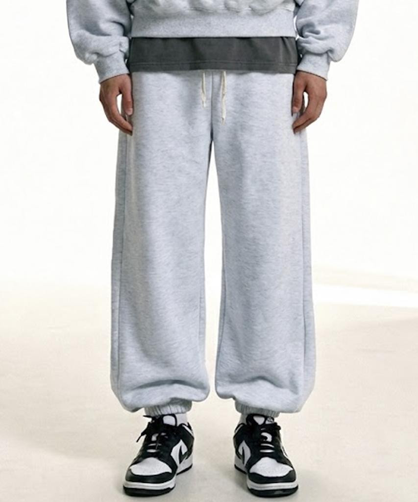 Oeta Double Cotton Side-Tuck Balloon Fit Jogger Pants