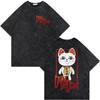 Dandadan Anime T-shirt Men Women Cotton Vintage Washed Graphic Print Short Sleeve Harajuku Otaku Streetwear Top Washed Hot Sale