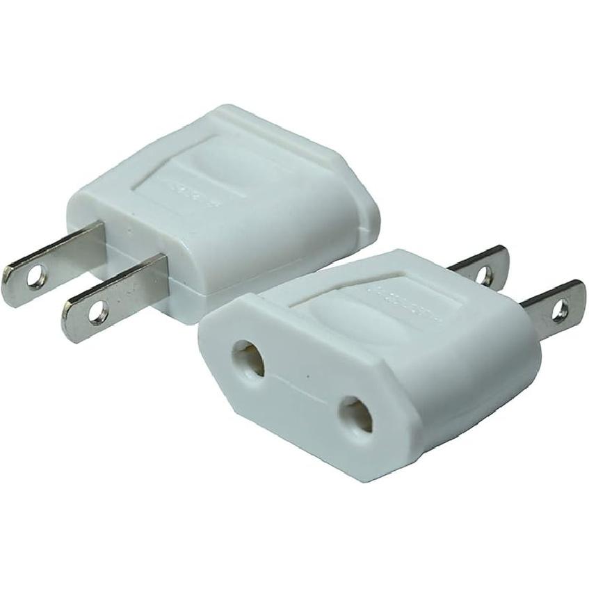 Socket Plug Adapter Europe EU Euro To US Travel Charger AC Power Converter 2PCS(Black)