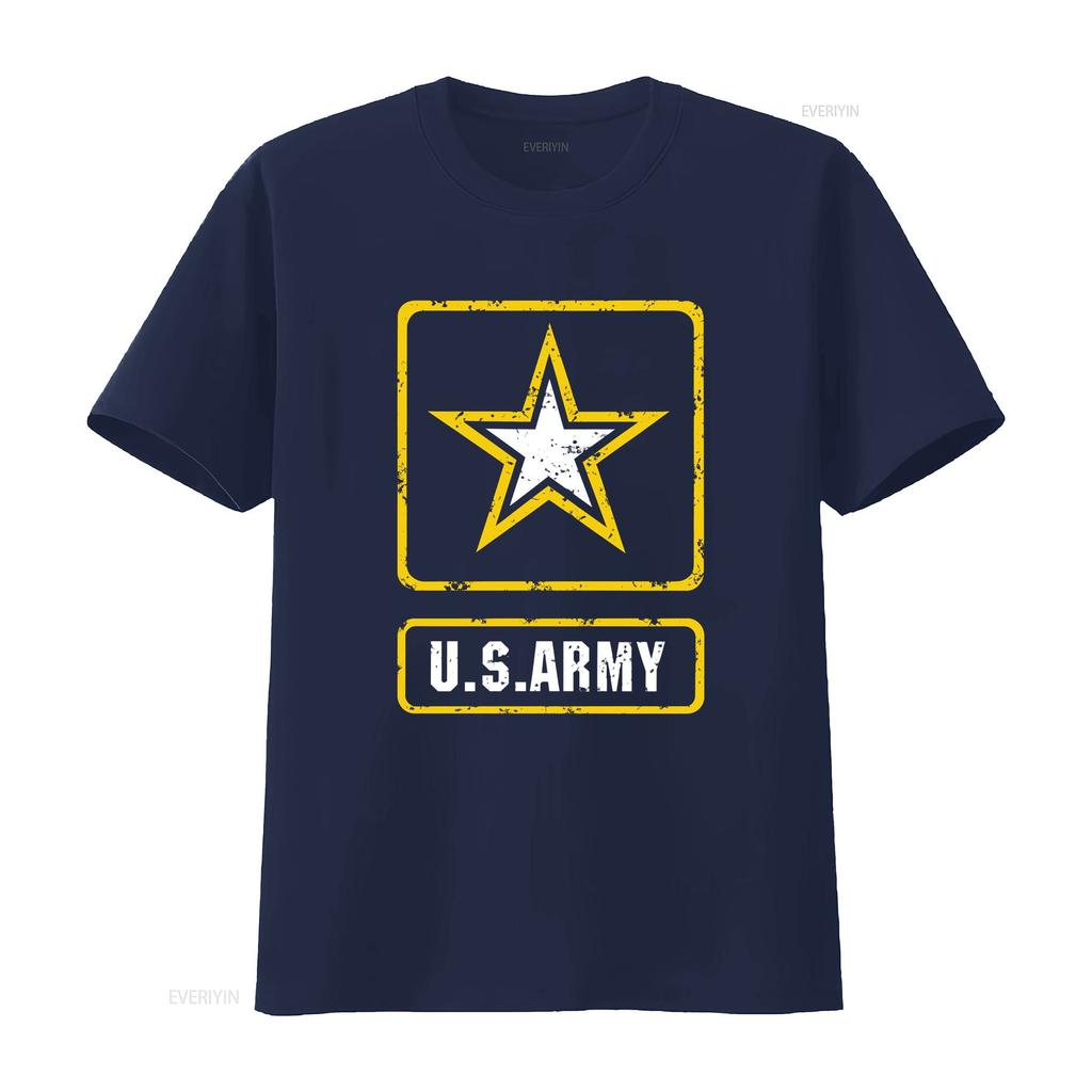 Pocket Distressed U S Army Logo Vintage US Military T shirt vintage Washed Soft fashion Versatile Stylish graphic Stretched